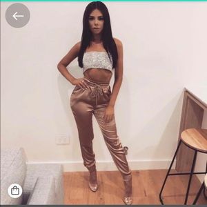 Satin Agatha Joggers